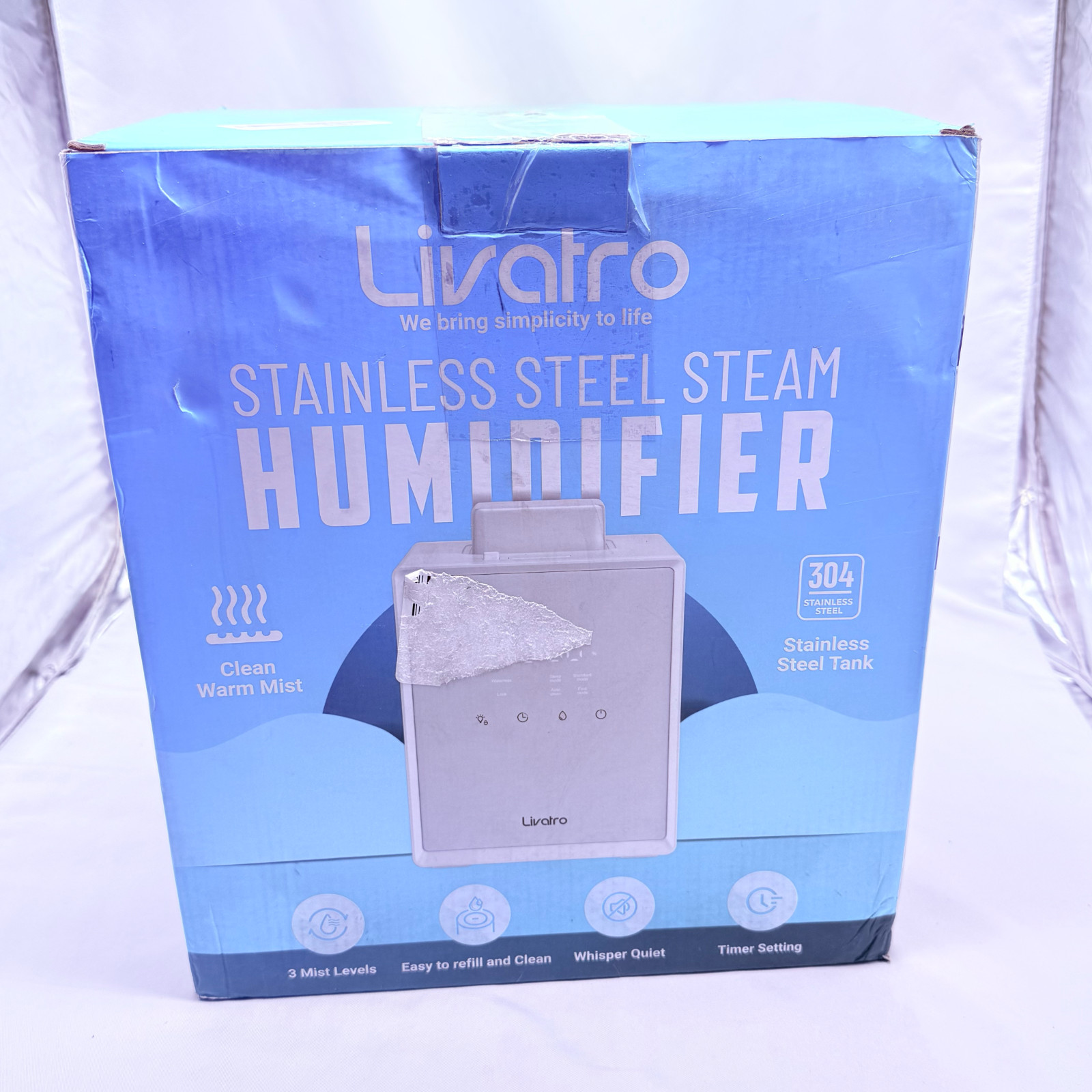 With Easy Clean And Warm Steam Function,