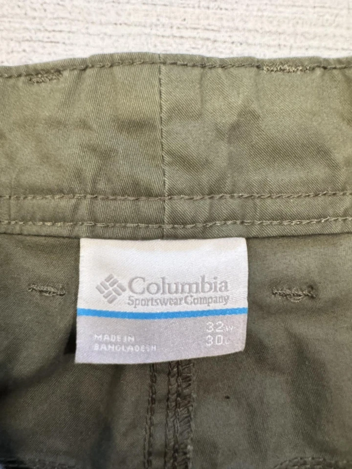 Pantalones chinos Columbia Rapid Rivers para hombre 32x30 verdes elásticos informales al aire libre Foto 3 de 4