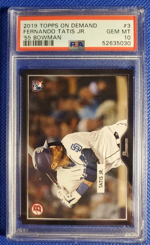 2019 TOPPS ON DEMAND INSPIRED BY '55 BOWMAN FERNANDO TATIS JR. #3 RC PSA 10 MINT