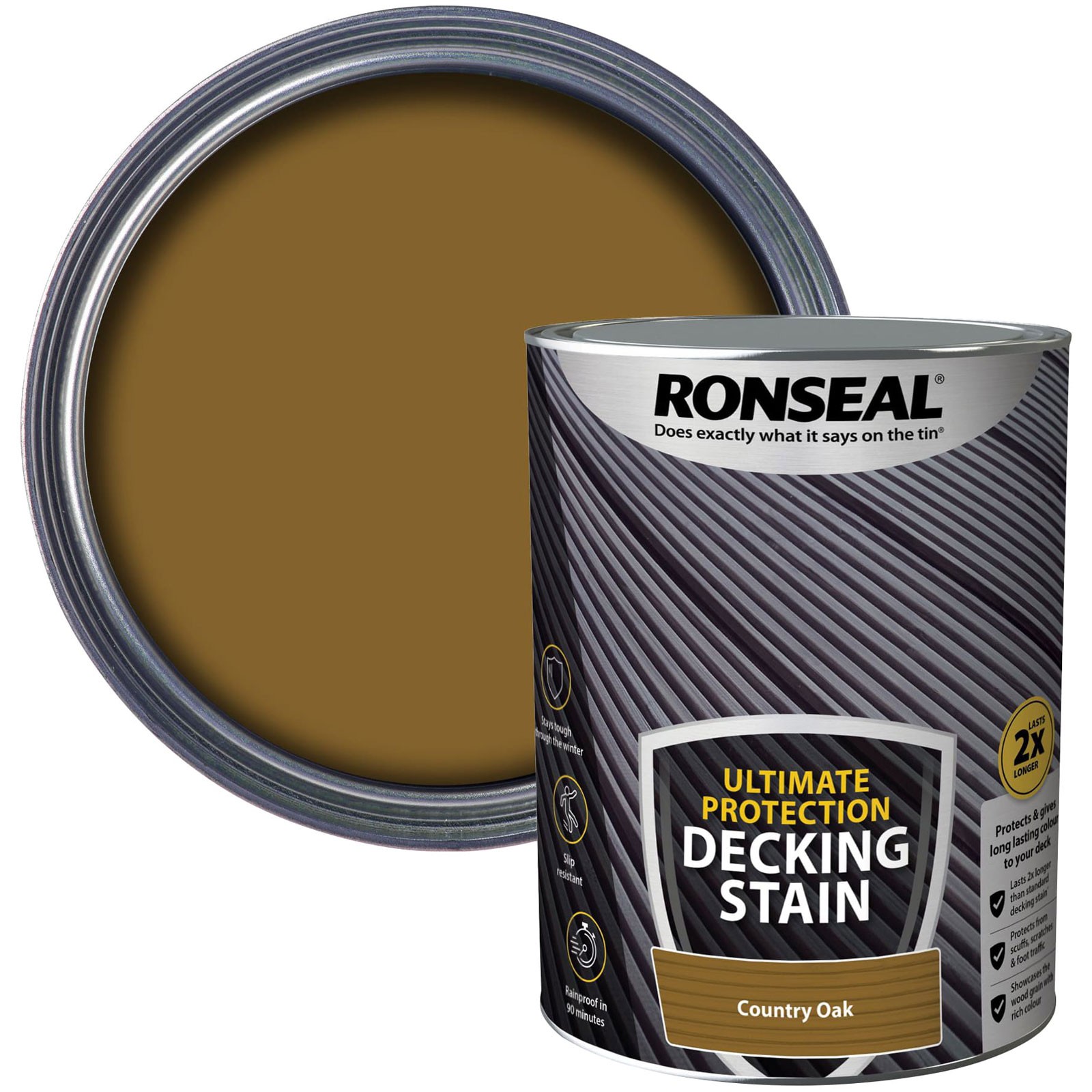 Ronseal Ultimate Protection Decking Stain Country Oak 5 litre