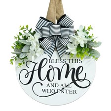Welcome Sign for Front Door Wreath, Welcome Home Decorations, Wreaths for Fro...