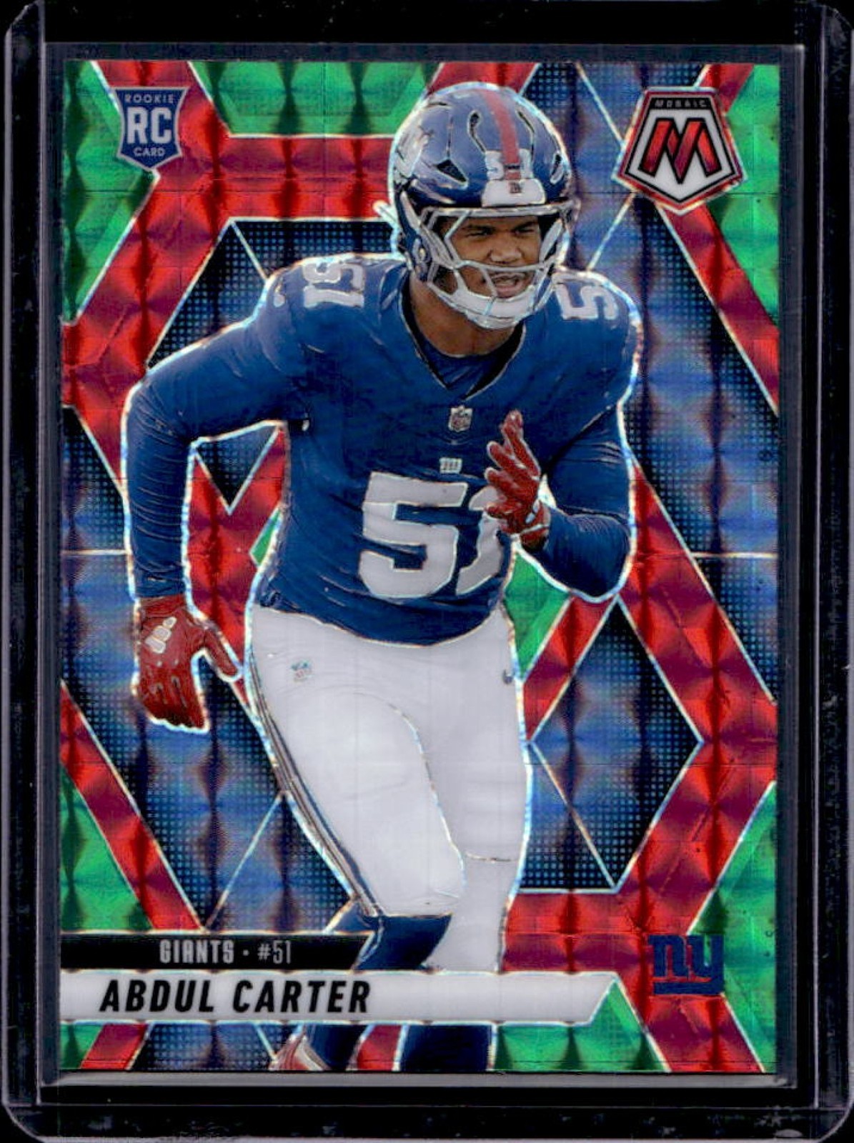 2025 Mosaic Abdul Carter Rookies RC Choice Red & Green Prizm #317 Giants