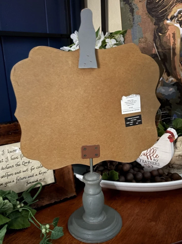 Green Shabby Chic Standing clip board/ menu/photo 17” X 11” - Image 3 of 3