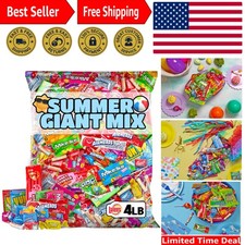 Bulk 4-Pound Variety Pack of Individually Wrapped Candies - Perfect for Events