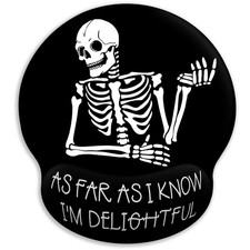 Ergonomic Mouse Pad with Wrist Support, Gothic Skull Skeleton Mouse Pad with ...