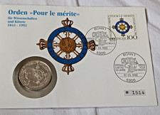 Numisbrief 10 DM Silberm&uuml;nze "ORDEN POUR LE MERITE" D 1992