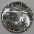 CANADA SILVER DOLLAR $1 GOOSE 100TH ANNIVERSARY QEII 1967 SILVER WORLD COIN