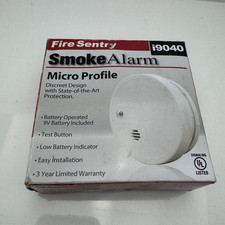 Fire Sentry i9040 Micro Profile Smoke Alarm 9V Battery New Open Box
