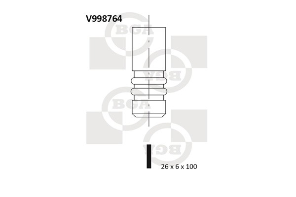 Fits BGA V998764 ENGINE VALVE