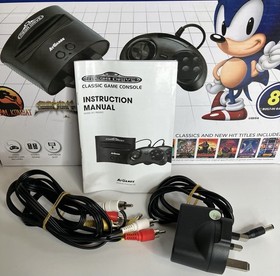 AT Games Sega Mega Drive Classic Console - Boxed & Tested - 81 Built-in Games