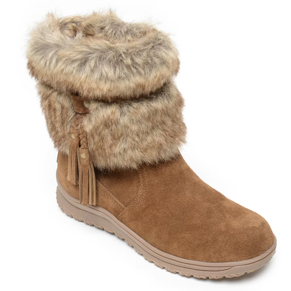 Minnetonka Womens Everett Winter Boots 80083W Dusty Brown - 9w 12890₽