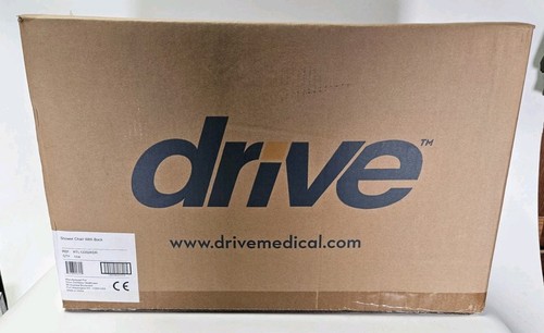 Drive Medical RTL12202KDR Duschstuhl mit Rückenlehne, verstellbarer Hocker mit Saugkraft - Bild 1 von 2