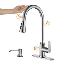 Touch Kitchen Faucet, Smart Kitchen Sink Faucet with Pull Down Touch On Sensor