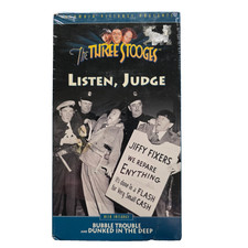 VHS Tape The Three Stooges in Listen, Judge Moe Howard Shemp Howard Larry Fine