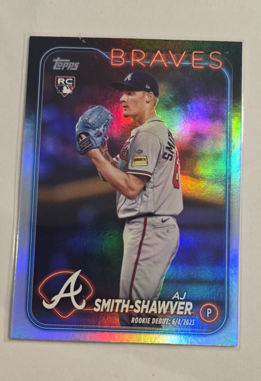 2024 Topps Update Series - Rookie Debut AJ Smith-Shawver #US316 Rainbow Foil...