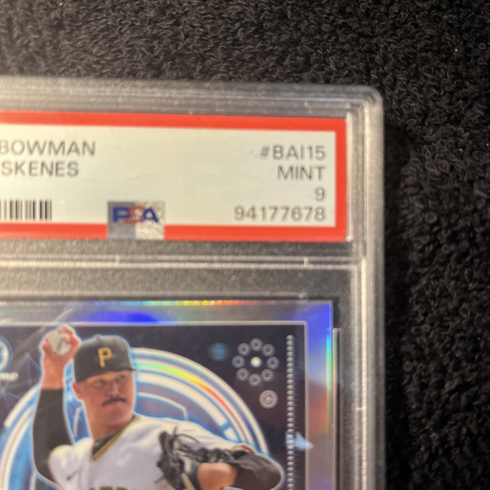 2024 Bowman Chrome Paul Skenes #BAI-15 Artificial Intelligence PSA 9 - Pirates view 2