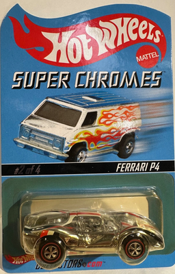 HOT WHEELS #2 OF 4. SUPER CHROMES FERRARI P4, COLLECTORS.COM 3402