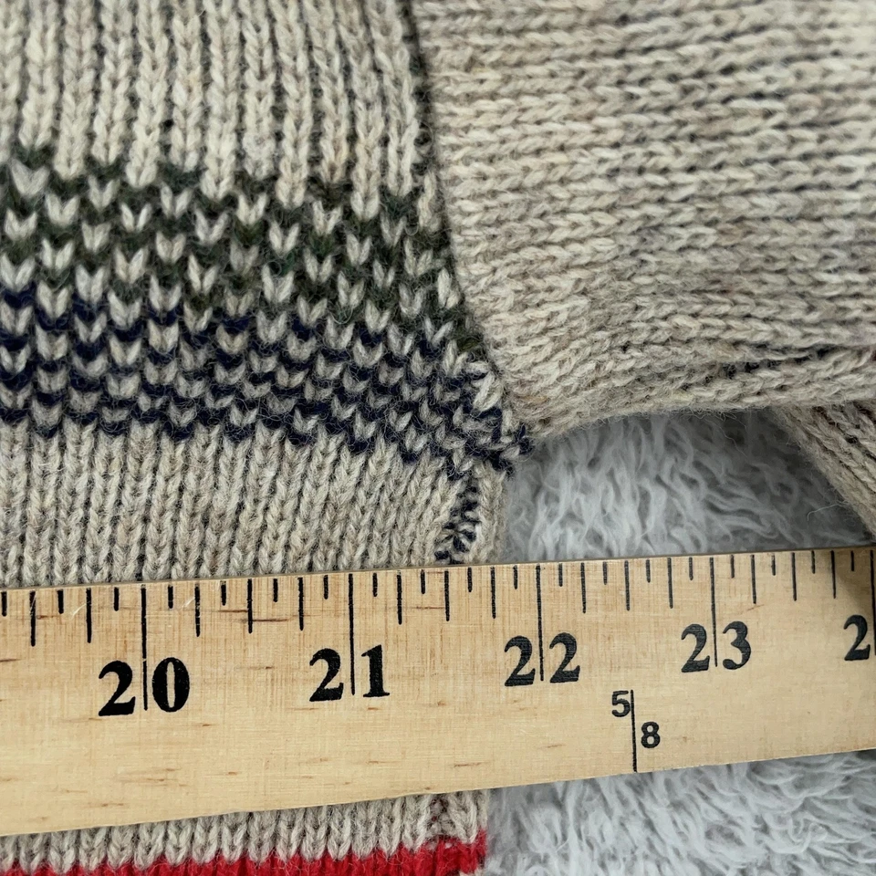 Suéter Pendleton Para Hombre Medio Bronceado Multi Rayas Cruz Cuello Redondo Mezcla Lana de Cordero Foto 4 de 4