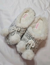 Aerosoles Women's Small 5-6 Furry Lined Slip On Slippers