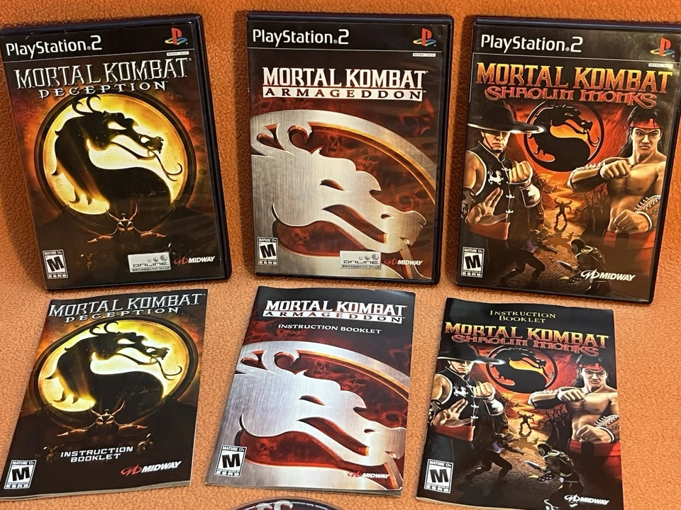 Morta Kombat PlayStation 2 PS2 Complete Game Lot Shaolin Monks Trilogy Deception - Image 2 of 4