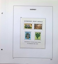 Guernsey Gran Bretagna Collezione Su Pagine Davo Fogli Souvenir MNH 1975-1989