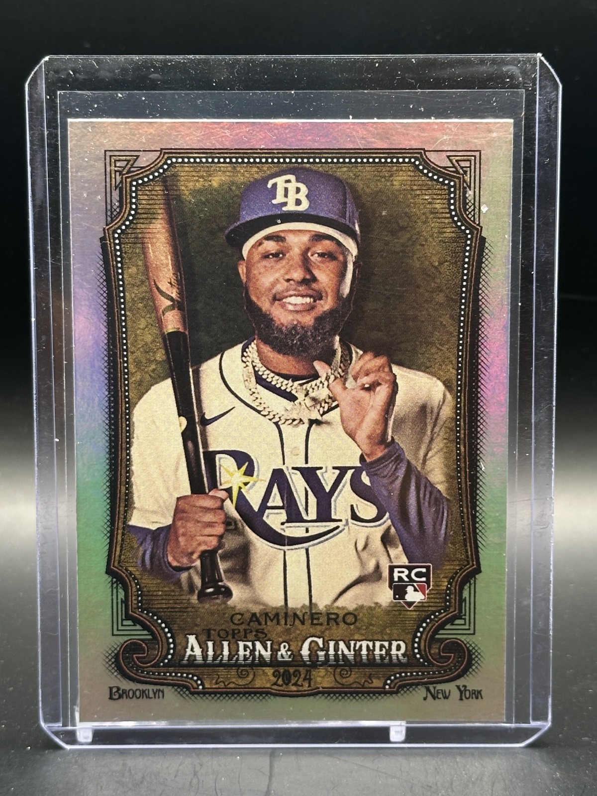 Junior Caminero 2024 Topps Allen & Ginter Chrome Refractor (RC)  Card #92 Tampa