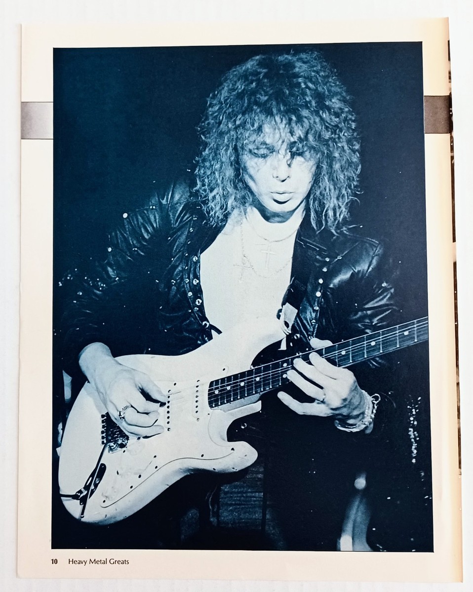 Yngwie / イングヴェイ / オリジナルUSAポスター YNGWIE MALMSTEEN LIVE~ORIG 1985 POSTER~VINTAGE FULL PAGE MAGAZINE