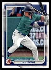 Cole Young 2024 Bowman Prospect ROOKIE #BP-112 Seattle Mariners RC CARD