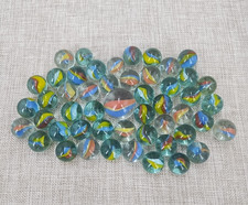 Vintage Glass Marbles Large Lot Multicolor Swirl Ribbon Players Shooter