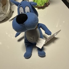 Doug Porkchop Bean Bag Plush Disney Store Dog W/ Tag Blue Vintage 8  Collectible