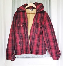 Vtg 50s Woolrich Wool Buffalo Plaid Hunting Jacket Mens Large AS-IS REPAIR Coat