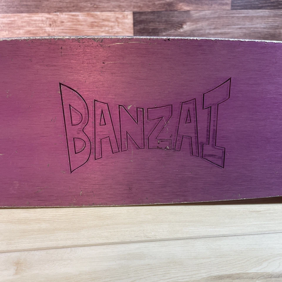 Tabla de skate vintage años 70 BANZAI aluminio púrpura Foto 3 de 4