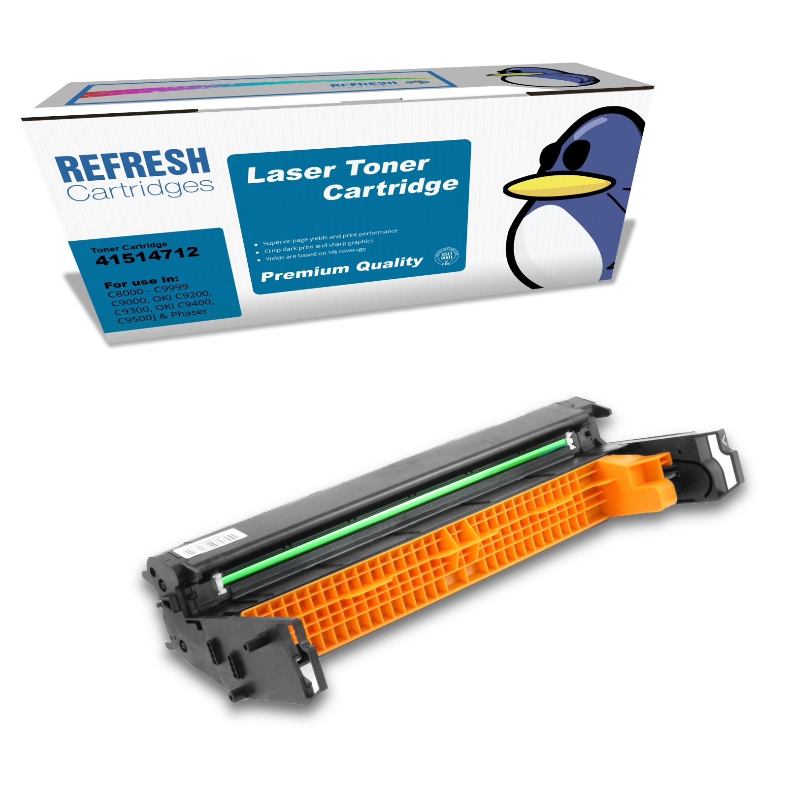 Refresh Cartridges Black Drum 41514712 Compatible With Xerox Printers