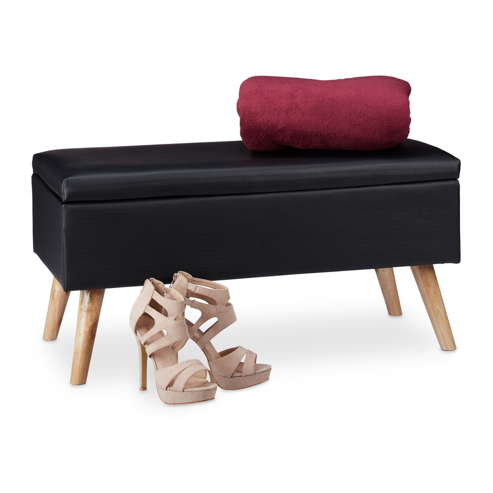 Banquette avec couvercle pour rangement coffre à jouets ottoman design
