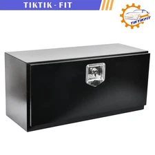 14 x 12 x 30 ’’ Black Steel Underbody Truck Tool Storage Box w/T-Handle Latch