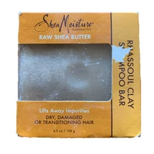 SHEA MOISTURE Raw Shea Butter Rhassoul Clay Shampoo Bar Organic 4.5 Oz Made USA