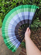 Aromantic Pride Flag Hand Fan, LGBTQA, Queer, Gay
