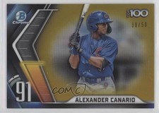 2022 Bowman Chrome Scouts Top 100 Gold Refractor 30/50 Alexander Canario j4c