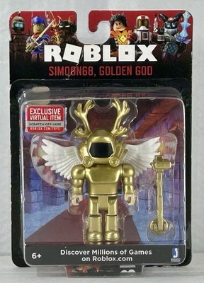 toyshop様 202506 Roblox Simoon68 Golden God 3.5 in Action Figure Pkg Top RT Corner