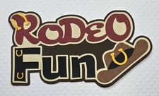 Rodeo Fun Title. Scrapbook, Card Making Paper Piecing