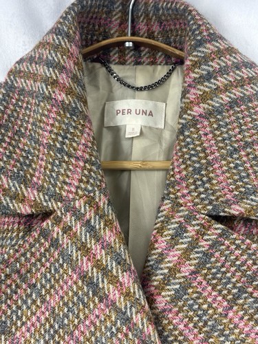 M&S Per Una Wool Coat Long Retro Sherlock Trench Checked Tweed Tartan Dr Who - 8 - Picture 10 of 19