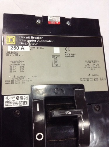 LHL36250 Square D Circuit Breaker 3 Pole 250 Amp 600V (New) - Picture 4 of 4