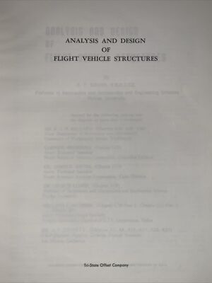 Analysis And Design Of Flight Vehicle Structures - Bruhn