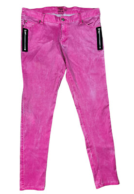 TRIPP NYC DAANG GOODMAN pants womens 15 pink zipper pockets Goth Steampunk