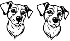 Cute Beagle 2 Black Vinyl Decals Car Truck Window Laptop Tablet Tumbler Notebook