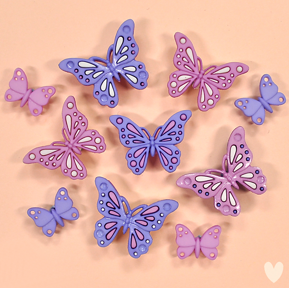 DRESS IT UP Buttons Sweet Butterflies 9315 -  Butterfly Fairies Princess