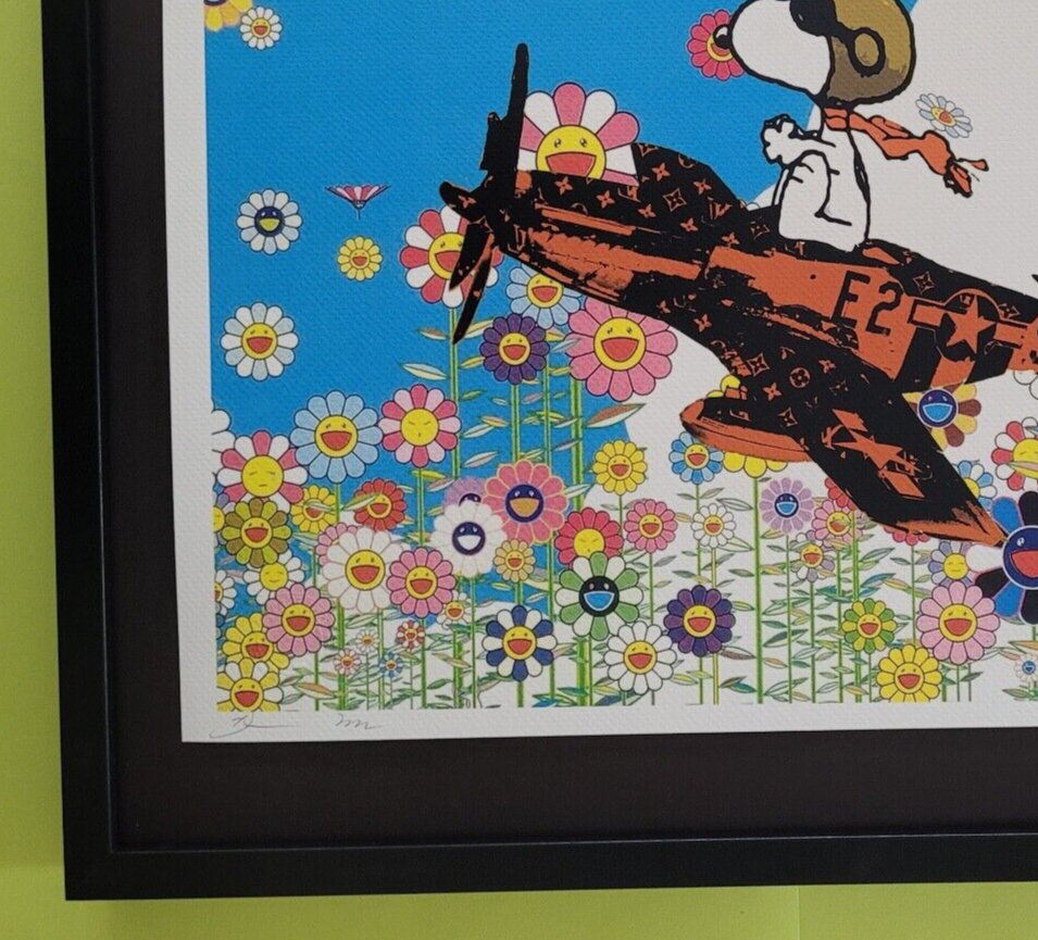 🔥Death NYC Large Framed 16x20in Art Certified SNOOPY PILOT