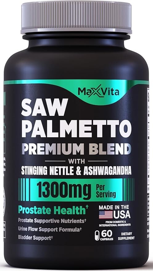 Prostate Premium - Saw Palmetto for Men, Stinging Nettle, Ashwagandha, Lycopene,