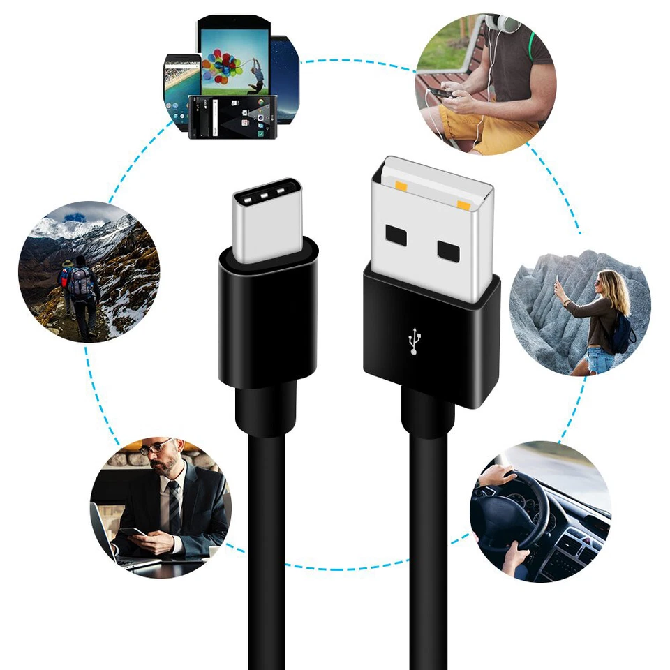 2 Pack USB C Cable Type C Fast Charger For Galaxy S8 S9 S10 Plus Note 8/9 Pixel - Image 3 of 4
