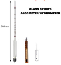 SPIRIT HYDROMETER ALCOMETER ABV DISTILLED VODKA WHISKEY 0-100% HOME BREW MEASURE